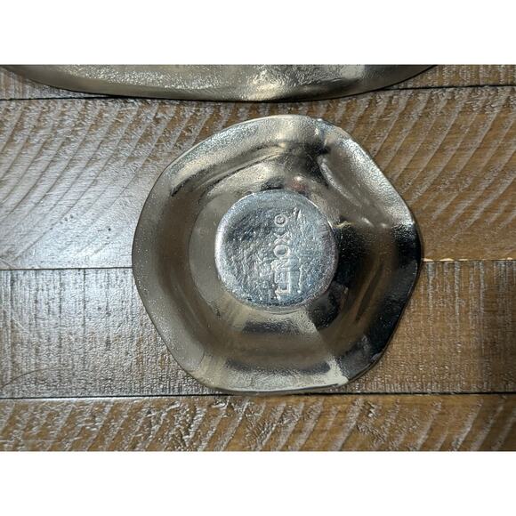 LENOX American by Design Organics Reef Aluminum Chip and Dip Bowl Set Silver - Picture 7 of 13